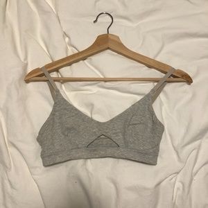 Frank and Oak Organic Cotton Bralette Size XS in GREY